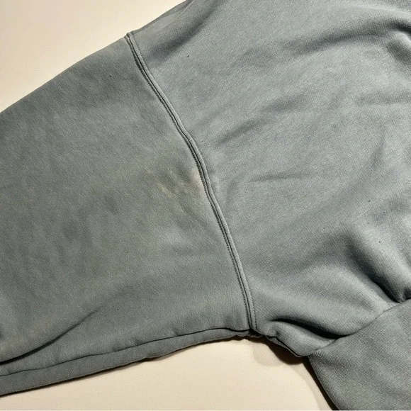 Aritzia TNA Blue Airy AF Fleece Cropped Hoodie Women’s Size Medium - Picture 3 of 10